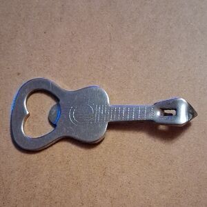 Silver Guitar Bottle Opener